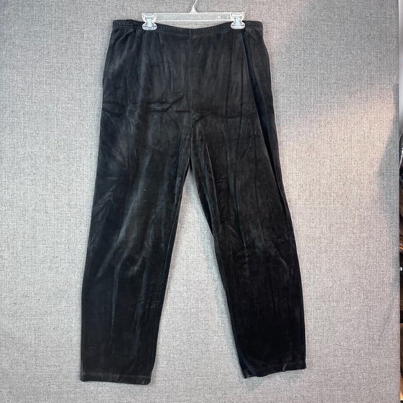 Josephine Chaus Pants - Josephine Chaus Sport Black Velvet Lounge Pants Elastic Waist‎ Comfortable Flowy